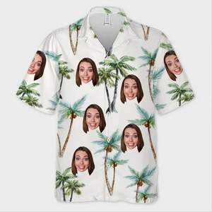 T-shirt hawaïen tropical unisexe personnalisé avec photo « Seek To Sea More » - Nouveauté, cadeau de vacances d'été, cadeau pour les membres de la famille AMZ