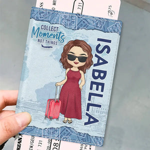 Le meilleur voyage vous ramène à la maison - Couverture de passeport personnalisée, porte-passeport - Cadeau de vacances, cadeau pour les amateurs de voyages d'aventure