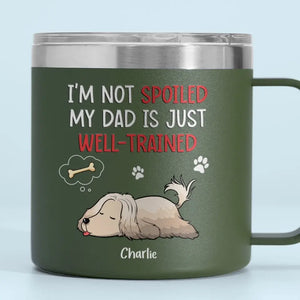Les chiens sont des paquets d'amour enveloppés de fourrure - Gobelet personnalisé en acier inoxydable de 14 oz avec poignée - Cadeau pour propriétaires et amoureux des animaux