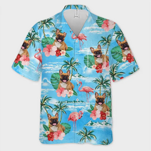 T-shirt hawaïen tropical unisexe personnalisé avec photo « Profitez de l'été à votre façon » pour chien et chat - Cadeau idéal pour les vacances d'été, les propriétaires d'animaux et les amoureux des animaux