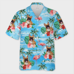 T-shirt hawaïen tropical unisexe personnalisé avec photo « Profitez de l'été à votre façon » pour chien et chat - Cadeau idéal pour les vacances d'été, les propriétaires d'animaux et les amoureux des animaux