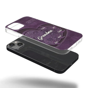 L'amour à chaque contact - Coque de téléphone transparente personnalisée pour la famille - Cadeau pour maman, grand-mère