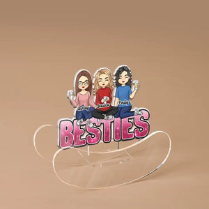 Sisters Forever - Support à secouer personnalisé en acrylique - Cadeau pour meilleures amies, meilleures amies et sœurs