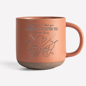 Tiens-moi la main - Tasse personnalisée en céramique pour couple - Cadeau pour mari et femme, anniversaire