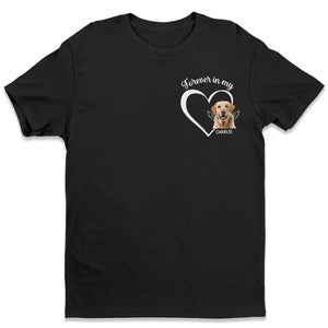 Photo personnalisée : plus à mes côtés, mais pour toujours dans mon cœur ! T-shirt unisexe personnalisé, sweat à capuche, cadeau de condoléances pour les propriétaires et les amoureux des animaux.