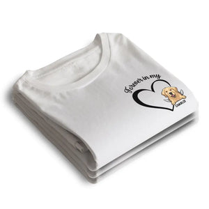 T-shirt unisexe personnalisé « Forever In My Heart » - Cadeau de condoléances pour les propriétaires et les amoureux des animaux