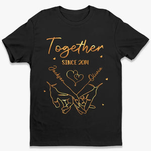 Tiens-moi la main et ne me lâche jamais - T-shirt unisexe personnalisé pour couple, sweat à capuche, cadeau pour mari et femme, anniversaire