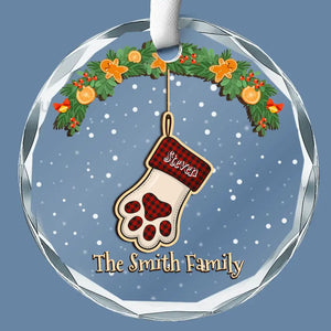 La famille est la meilleure partie de Noël - Décoration de Noël personnalisée en verre avec cercle - Cadeau de Noël pour les membres de la famille