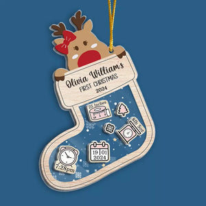 Un bébé est un puits à souhaits - Ornement personnalisé à 3 couches pour la famille - Cadeau de Noël pour bébé, enfant et nouveau-né