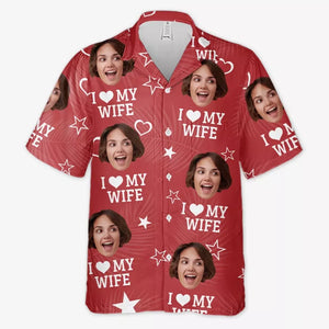 Photo personnalisée Un jour, nous y reviendrons et rirons - T-shirt hawaïen tropical unisexe personnalisé et amusant pour couple - Cadeau de vacances d'été, cadeau de fête d'anniversaire pour mari et femme, anniversaire