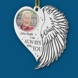 Photo personnalisée Un moment dans nos bras, pour toujours dans nos cœurs - Ornement commémoratif personnalisé personnalisé - Forme personnalisée en métal - Cadeau de condoléances, cadeau de Noël pour les membres de la famille
