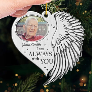 Photo personnalisée Un moment dans nos bras, pour toujours dans nos cœurs - Ornement commémoratif personnalisé personnalisé - Forme personnalisée en métal - Cadeau de condoléances, cadeau de Noël pour les membres de la famille