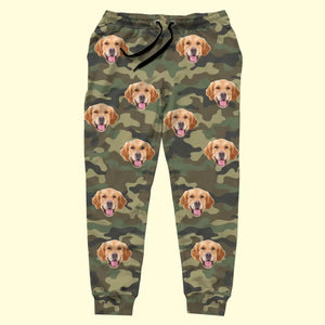 Chanson personnalisée avec photo « Jingle All The Way With My Furry Friend » - Pantalon de survêtement unisexe personnalisé pour chien et chat - Cadeau de Noël pour propriétaires et amoureux des animaux