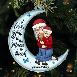 Les grands-mères ne manquent jamais de câlins ou de biscuits - Ornement personnalisé familial - Forme personnalisée en acrylique - Cadeau de Noël pour grand-mère, petit-enfant