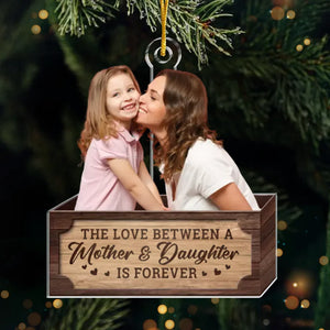 Photo personnalisée : Ma partie préférée de Noël est la famille - Ornement personnalisé pour la famille - Forme personnalisée en acrylique - Cadeau de Noël pour les membres de la famille