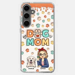 La route vers mon cœur est remplie d'empreintes de pattes - Coque de téléphone transparente personnalisée avec effet gonflable 3D pour chien et chat - Cadeau pour propriétaires d'animaux et amoureux des animaux