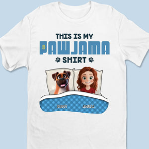 T-shirt « This Is My Pawjama » - T-shirt unisexe personnalisé pour chien, haut de gamme, sweat à capuche - Cadeau pour propriétaires d'animaux et amoureux des animaux
