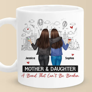 Un lien indestructible, un amour inébranlable - Mug personnalisé pour la famille - Cadeau pour maman, fille