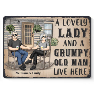 L'amour se renforce à chaque cheveu gris - Plaque en métal personnalisée pour couple - Cadeau de pendaison de crémaillère pour mari et femme, anniversaire