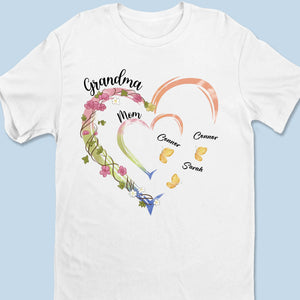 Family Is Where Love Is Endless - Family Personalized Custom Unisex T-shirt, Premium T-shirt, Hoodie - Gift For Mom, Grandma