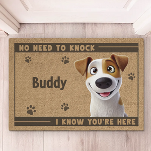 Custom Home Decor Decorative Mat - Personalized Birthday Gifts For Dog Cat Lovers, Dog Dad And Mom, Cat Owners - Paws Before People In This Happy Home