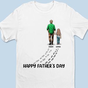 Marcher avec mon papa héros - T-shirt unisexe personnalisé pour la famille, t-shirt premium, sweat à capuche - Fête des pères, cadeau pour papa, grand-père