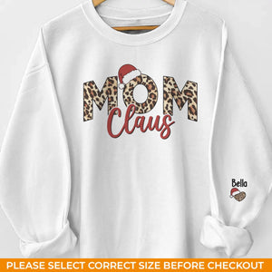 Mothers Paint The Colors Of Our World - Family Personalized Custom Unisex Sweatshirt With Design On Sleeve - Christmas Gift For Mom, Grandma