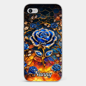 Custom Clear Phone Case - Personalized Mother's Day Birthday Gifts For Mom, Grandma - Happiness Is Being With You