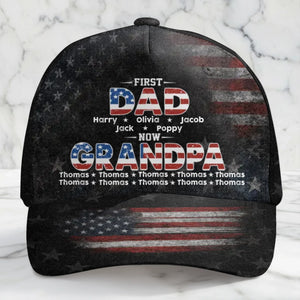 Custom Hat, All Over Print Classic Cap - Personalized Father's Day Birthday Gifts For Dad, Grandpa - Dad For Life, Papa With Pride