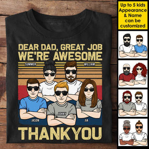 Merci papa, nous sommes géniaux - T-shirt unisexe personnalisé - Cadeau pour papa