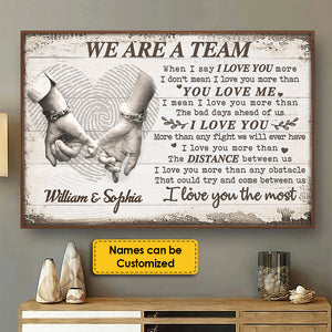 I Love You More Than Any Fight We Will Ever Have - Gift For Couples, Personalized Horizontal Poster.