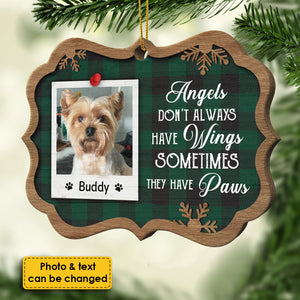 You Left Your Paw Prints On Our Hearts Forever - Personalized Shaped Ornament.
