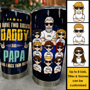 Papa et moi, je les berce tous les deux - Gobelet personnalisé - Cadeau pour papa, cadeau pour grand-père