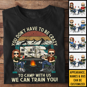 Nous pouvons vous former - T-shirt unisexe personnalisé, sweat à capuche, sweat-shirt - Cadeau pour couple, mari, femme, anniversaire, fiançailles, mariage, mariage, cadeau de camping