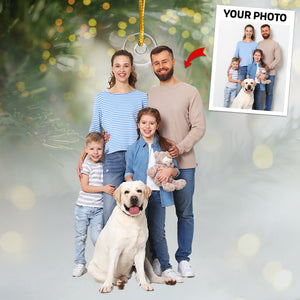Photo personnalisée : Passez un Noël tout doux - Décoration personnalisée pour chien et chat - Forme personnalisée en acrylique - Cadeau de Noël pour les propriétaires et les amoureux des animaux