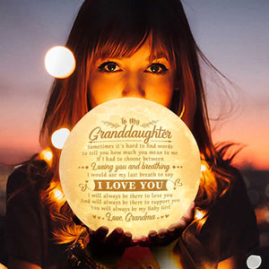 Tu seras toujours ma petite fille - Lampe de lune - À ma petite-fille, cadeau pour petite-fille, cadeau de grand-mère pour petite-fille, cadeau d'anniversaire pour petite-fille, cadeau de Noël