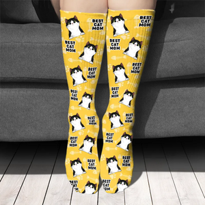 Meilleurs parents du monde - Cadeau pour les amoureux des chats - Chaussettes personnalisées