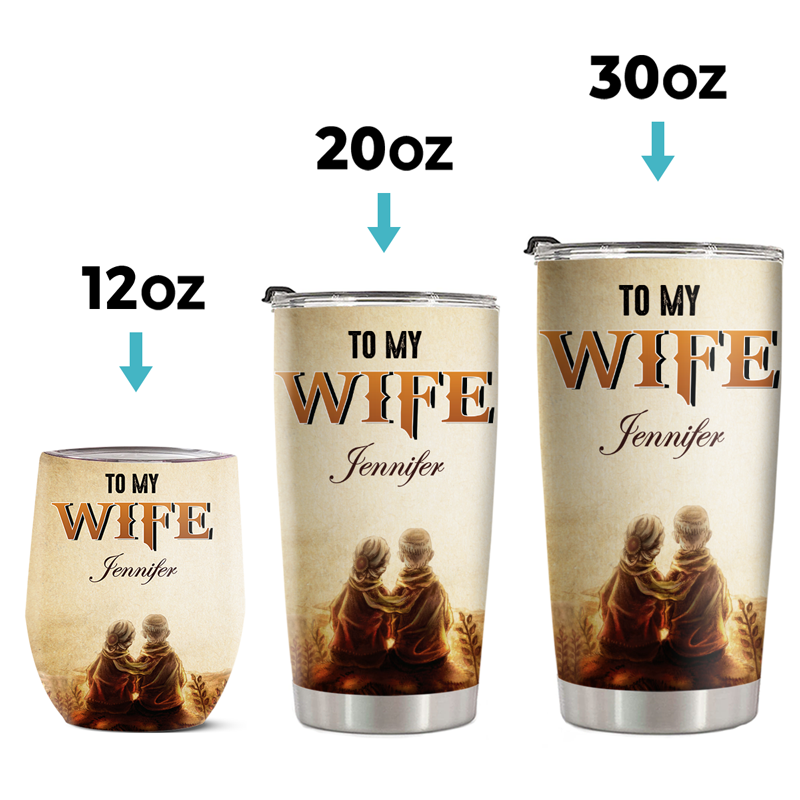 Gobelet personnalisé - Cadeaux d'anniversaire de mariage personnalisés pour mari et femme, lui et elle - J'étais à toi depuis le moment où je t'ai vu