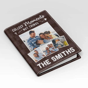 Photo personnalisée : Collectionnez des moments ensemble - Étui de passeport personnalisé, porte-passeport - Cadeau de vacances, cadeau pour les amoureux du voyage d'aventure