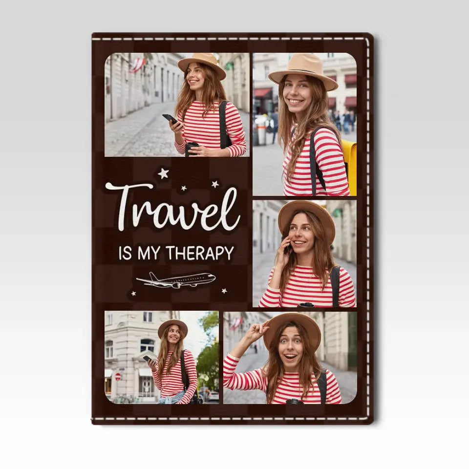 Photo personnalisée : prenez des photos de vos vols, pas de vos émotions ! Étui de passeport personnalisé, porte-passeport, cadeau de vacances, cadeau pour les amoureux du voyage d'aventure.