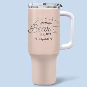 Une fois que vous êtes maman, vous êtes toujours une maman - Gobelet personnalisé en acier inoxydable de 40 oz avec poignée - Fête des mères, cadeau pour maman, grand-mère