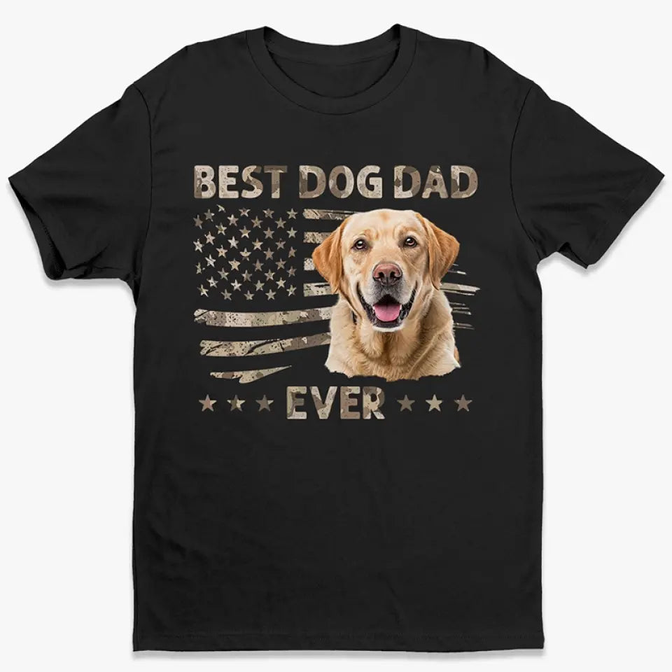 T-shirt, sweat à capuche et sweat-shirt unisexe personnalisé avec photo « Père chien ultime » – Fête des pères, cadeau pour les propriétaires et les amoureux des animaux
