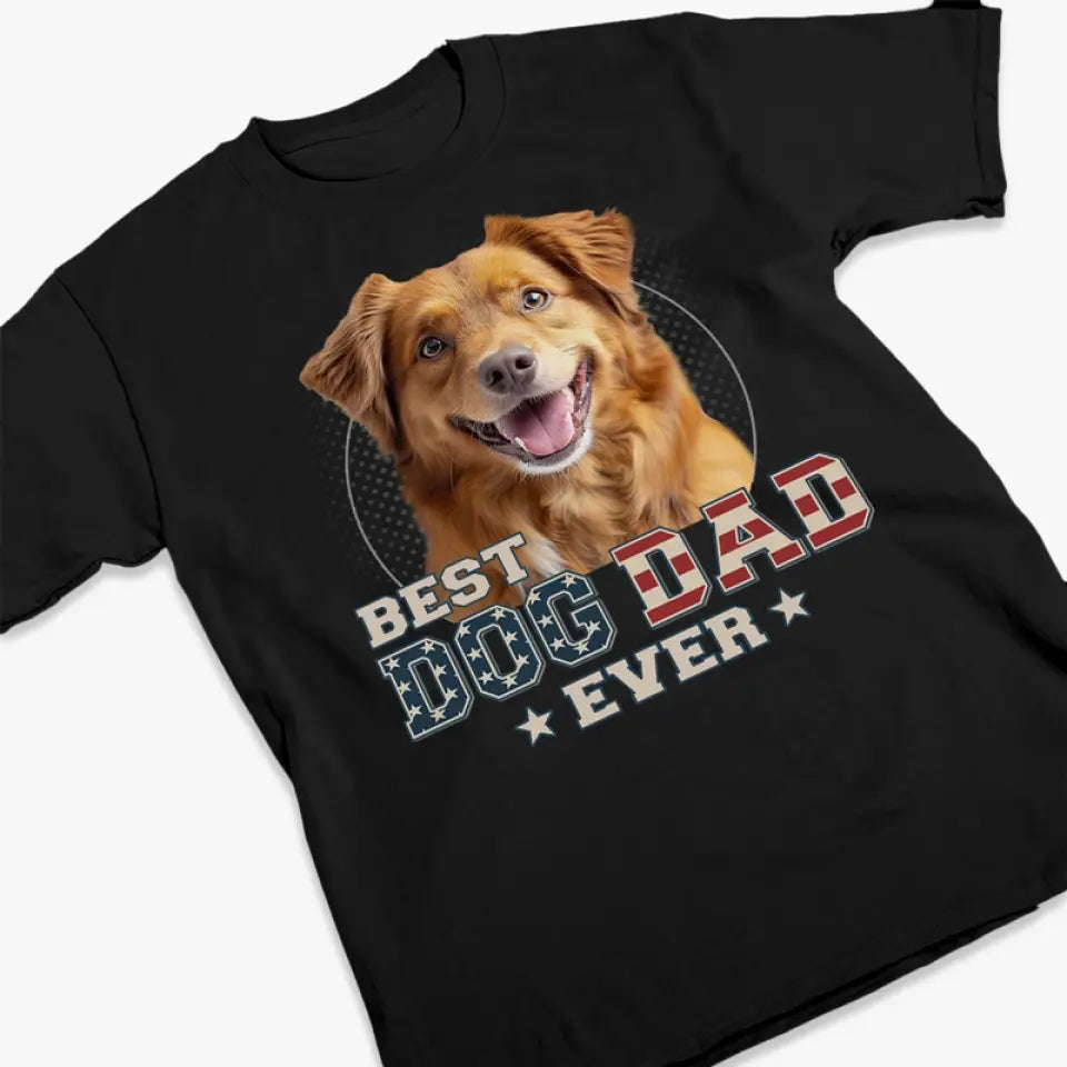 T-shirt, sweat à capuche et sweat-shirt unisexe personnalisé avec photo « Vous êtes le meilleur papa du monde » pour chien et chat - Cadeau pour propriétaires et amoureux des animaux