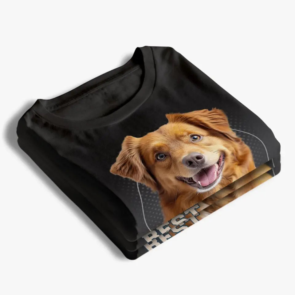 T-shirt, sweat à capuche et sweat-shirt unisexe personnalisé avec photo « Vous êtes le meilleur papa du monde » pour chien et chat - Cadeau pour propriétaires et amoureux des animaux