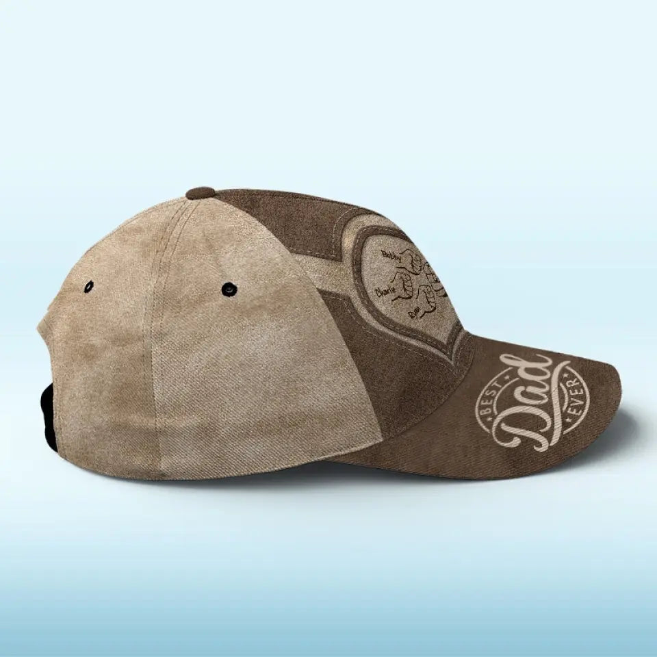 Les meilleurs papas sont promus grand-père - Casquette personnalisée pour la famille, casquette classique à imprimé intégral - Fête des pères, cadeau pour papa et grand-père