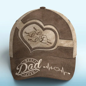 Les meilleurs papas sont promus grand-père - Casquette personnalisée pour la famille, casquette classique à imprimé intégral - Fête des pères, cadeau pour papa et grand-père