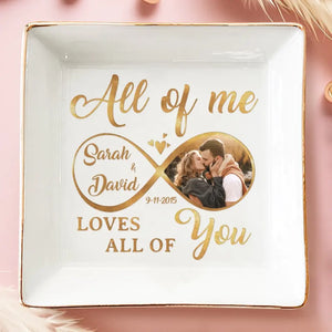 Photo personnalisée « Tout de moi, tout de toi » - Plat à bijoux personnalisé pour couple - Cadeau pour mari et femme, anniversaire