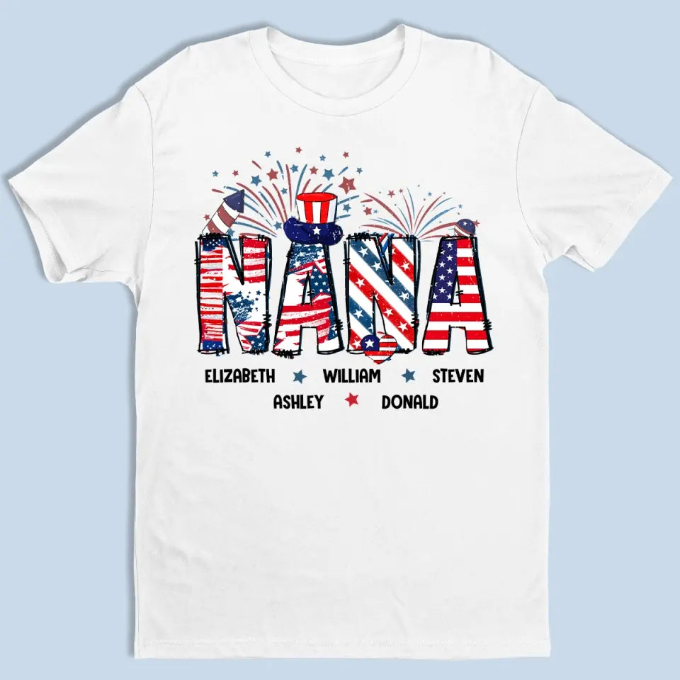 L'un des mots les plus doux que j'aie jamais entendu est "Nana" - T-shirt unisexe personnalisé, sweat à capuche, sweat-shirt - 4 juillet, cadeau pour maman, grand-mère