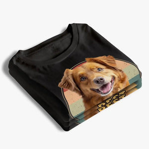 La maison photo personnalisée est l'endroit où l'animal court pour vous saluer - T-shirt unisexe personnalisé pour chien et chat, sweat à capuche, sweat-shirt - Nouveauté, cadeau pour les propriétaires d'animaux, les amoureux des animaux AMZ