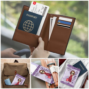 Le meilleur voyage vous ramène à la maison - Couverture de passeport personnalisée, porte-passeport - Cadeau de vacances, cadeau pour les amateurs de voyages d'aventure